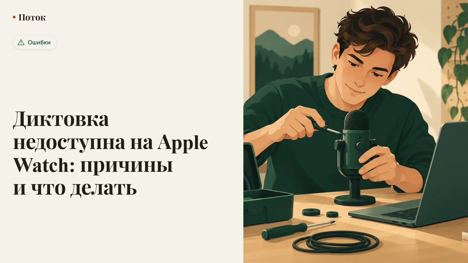 Диктовка недоступна на Apple Watch: причины и что делать