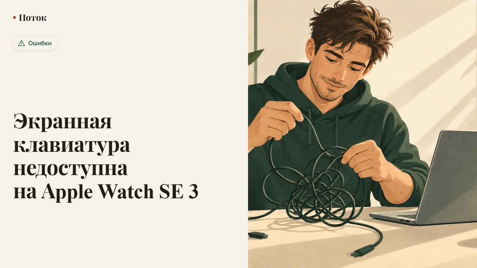 Экранная клавиатура недоступна на Apple Watch SE 3