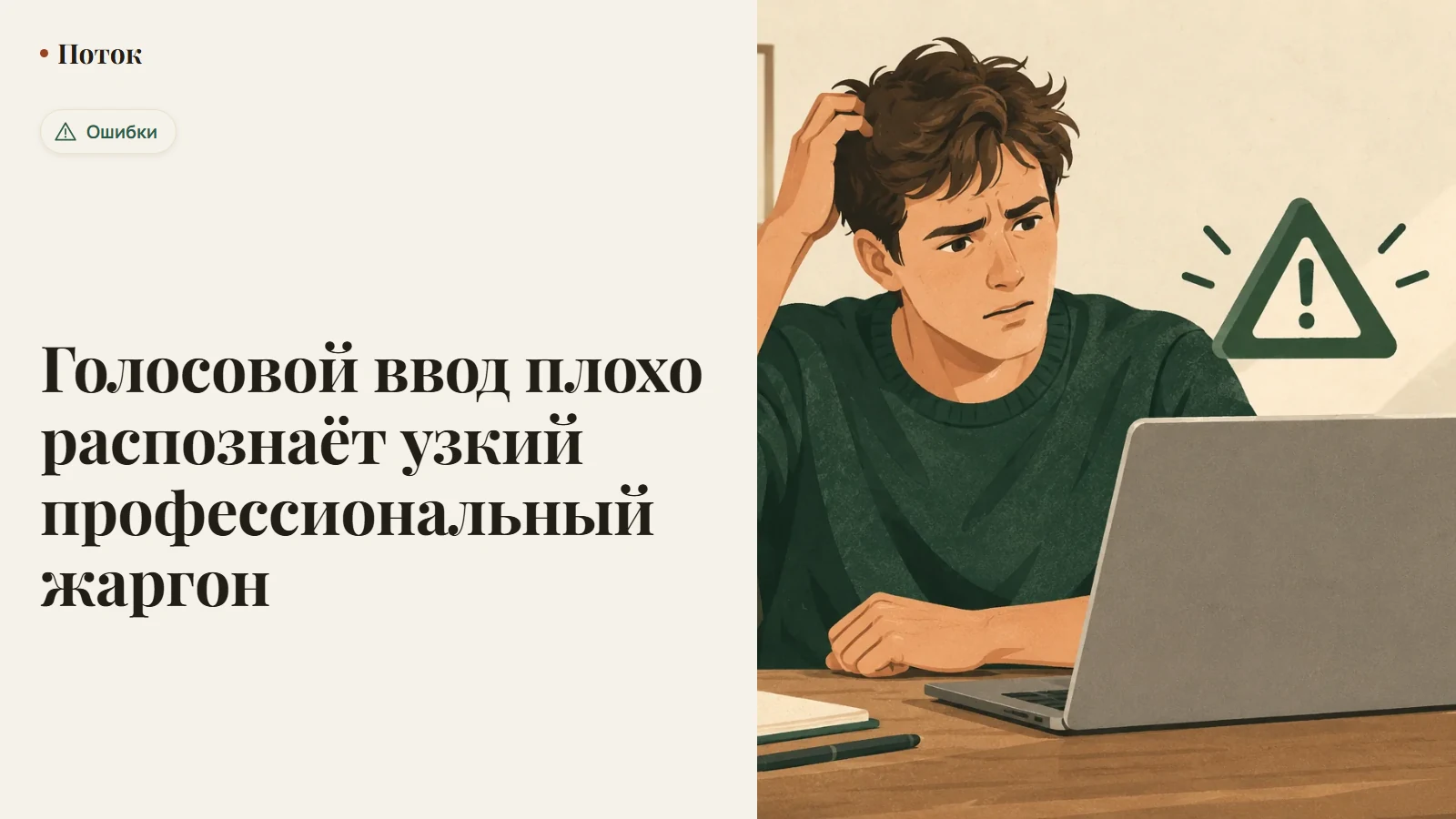 Голосовой ввод плохо распознаёт узкий профессиональный жаргон