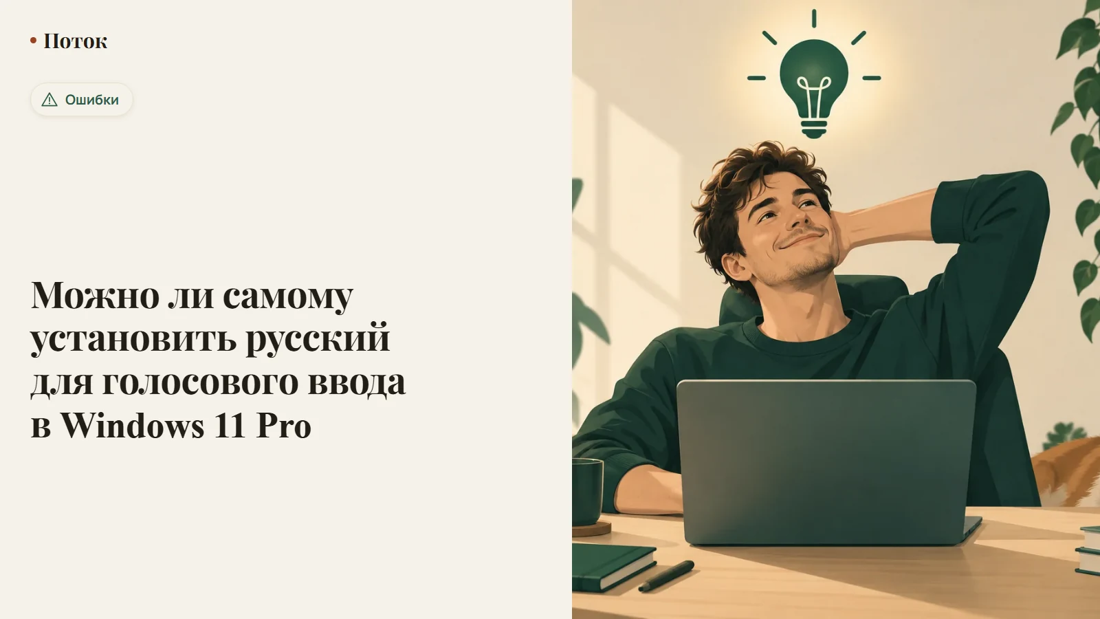 Можно ли самому установить русский для голосового ввода в Windows 11 Pro
