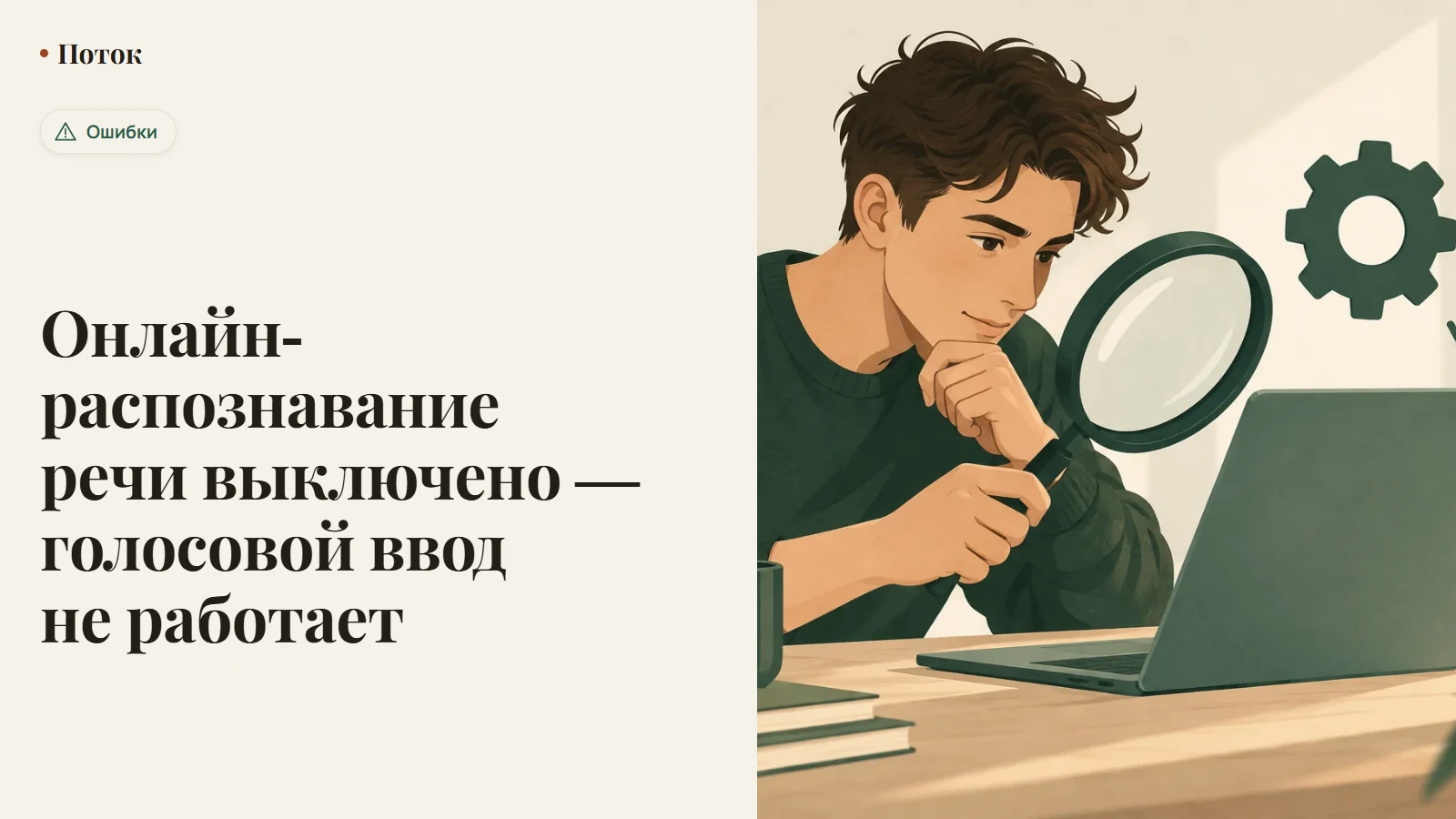 Онлайн-распознавание речи выключено — голосовой ввод не работает