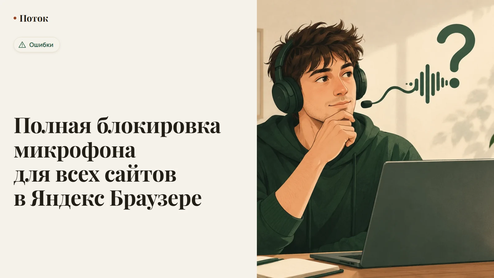 Полная блокировка микрофона для всех сайтов в Яндекс Браузере