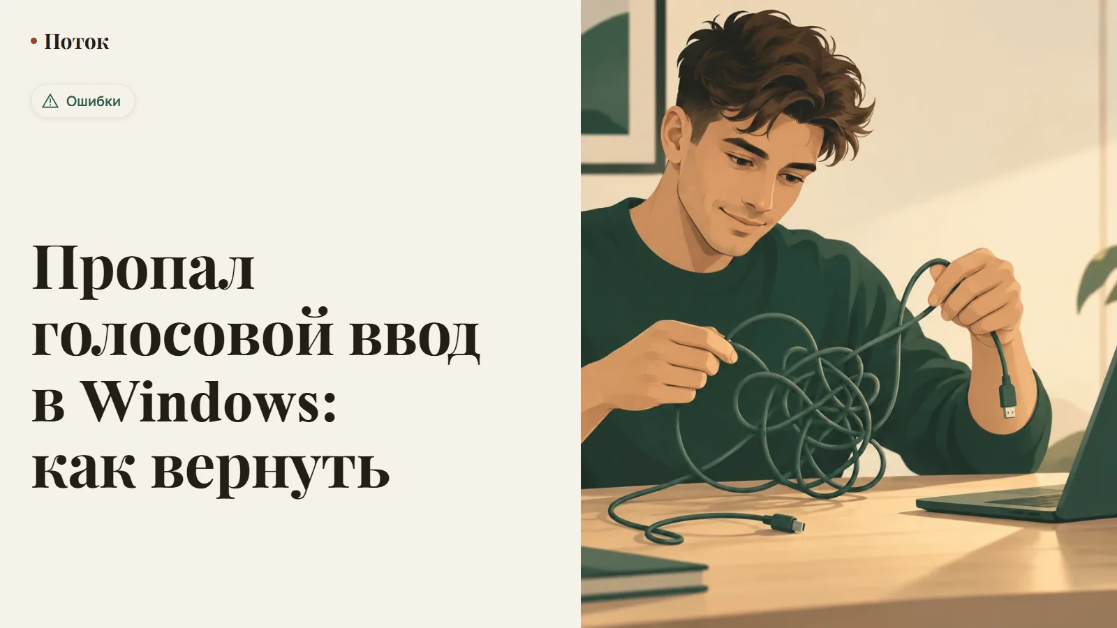 Пропал голосовой ввод в Windows: как вернуть