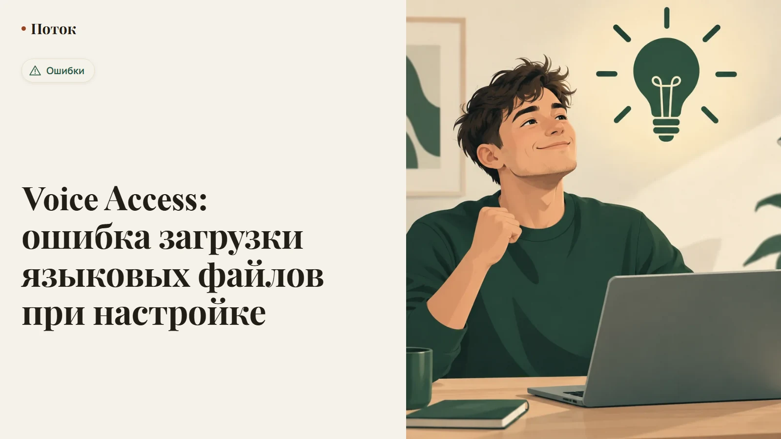 Voice Access: ошибка загрузки языковых файлов при настройке