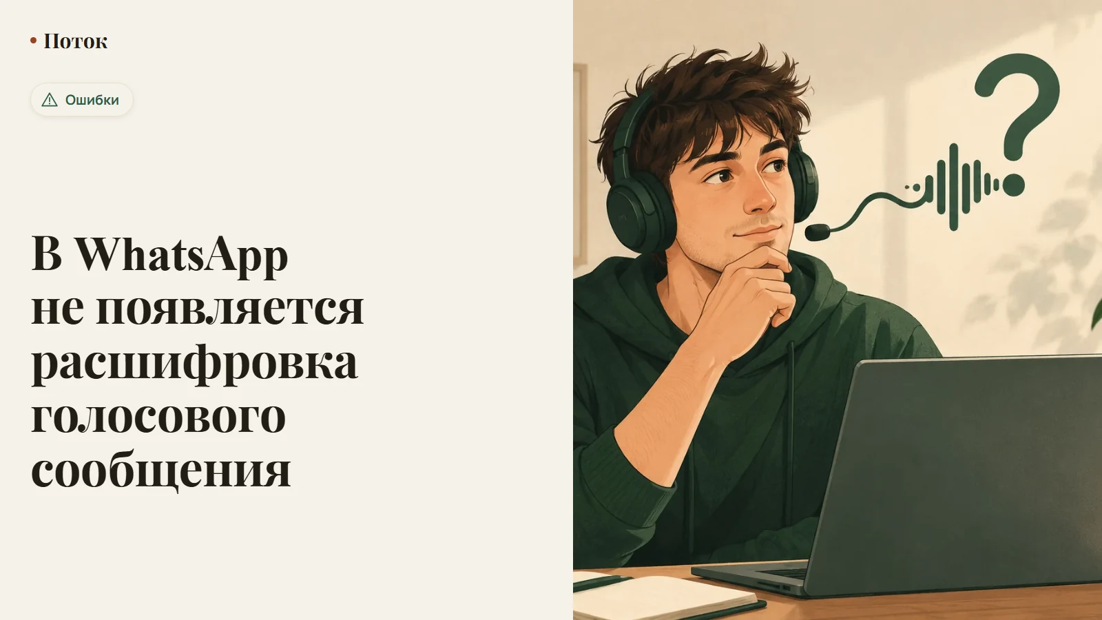 В WhatsApp не появляется расшифровка голосового сообщения