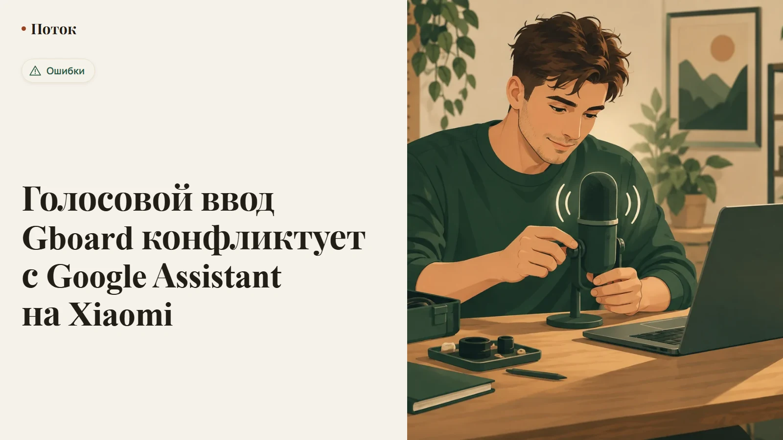 Голосовой ввод Gboard конфликтует с Google Assistant на Xiaomi