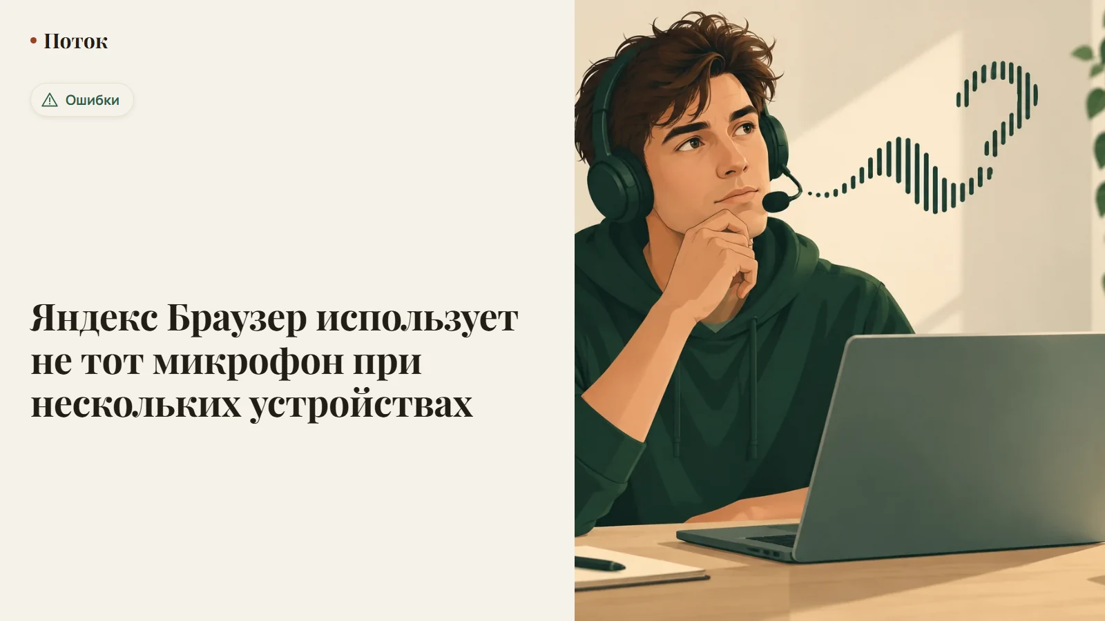Яндекс Браузер использует не тот микрофон при нескольких устройствах