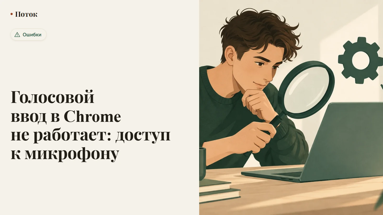 Голосовой ввод в Chrome не работает: доступ к микрофону