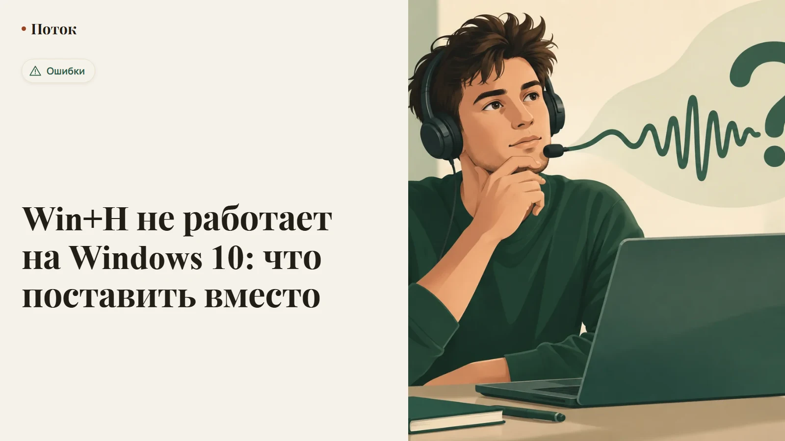 Win+H не работает на Windows 10: что поставить вместо