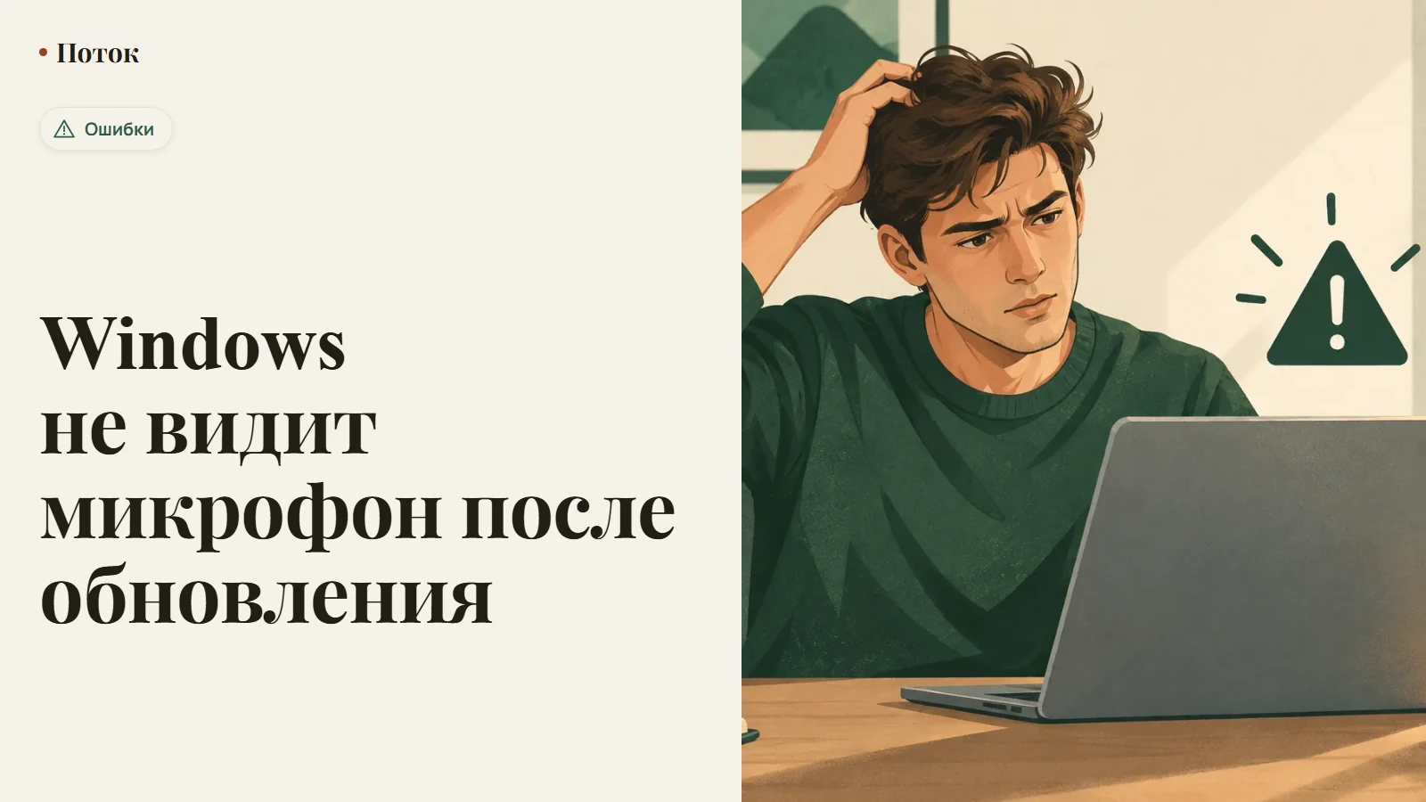Windows не видит микрофон после обновления