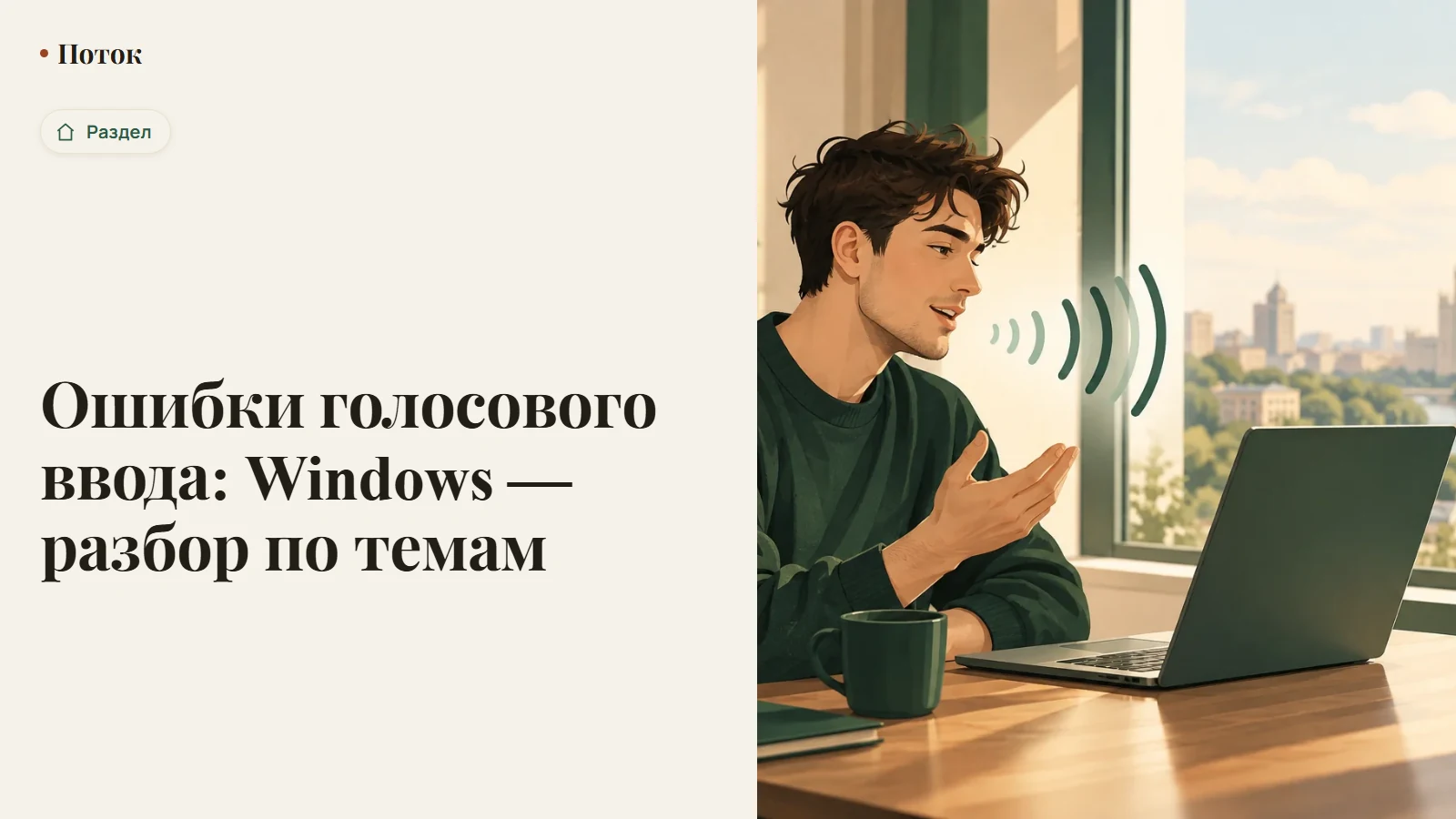Ошибки голосового ввода: Windows — разбор по темам