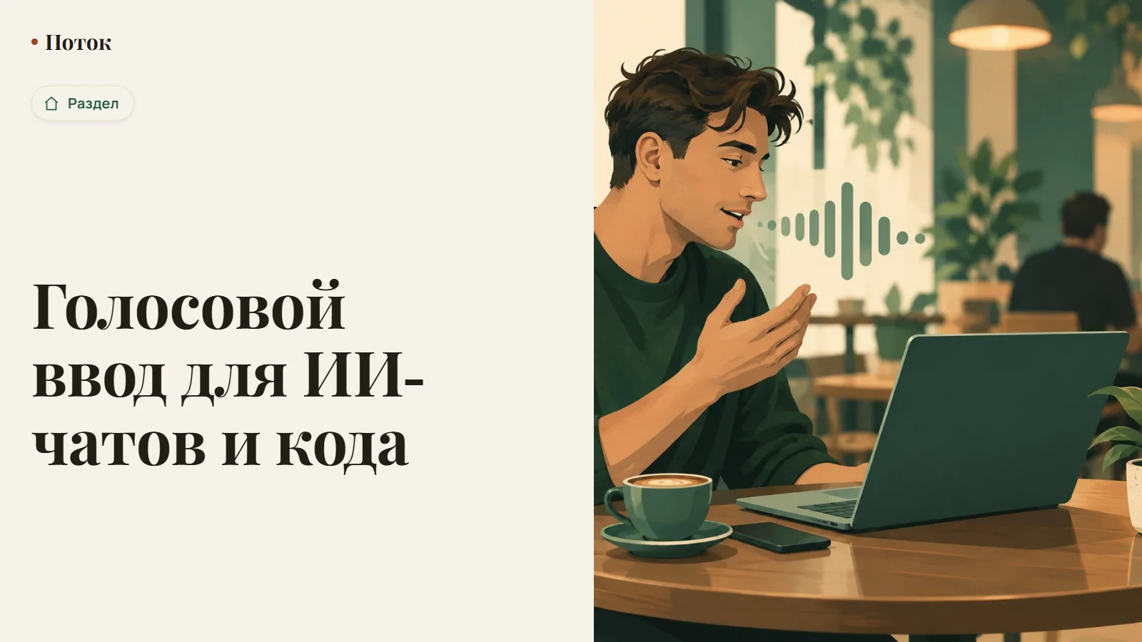 Голосовой ввод для ИИ-чатов и кода