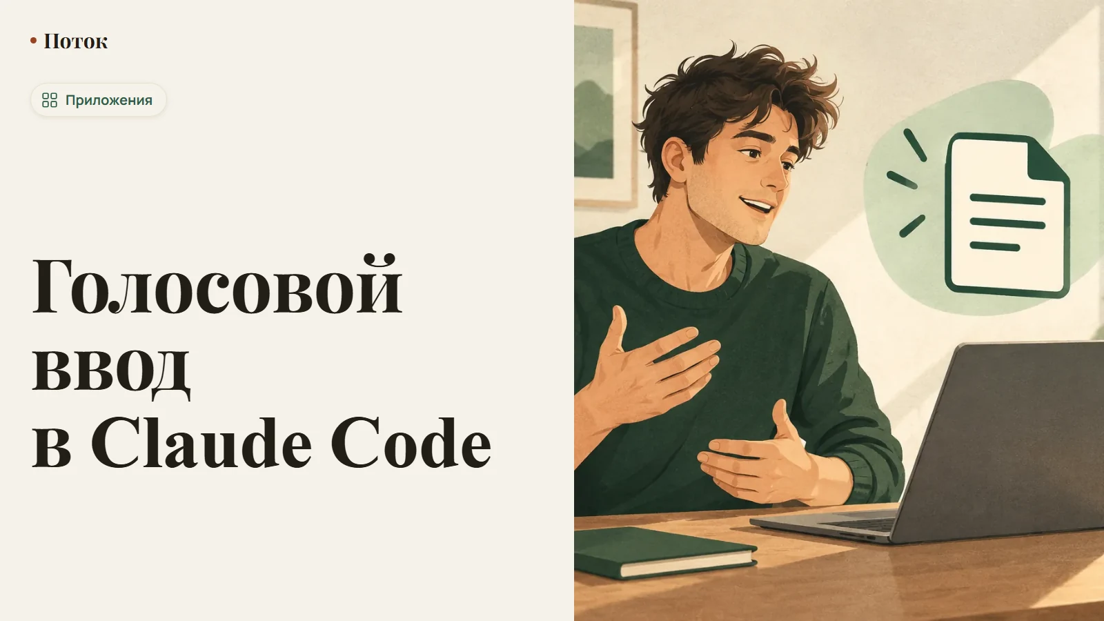 Голосовой ввод в Claude Code