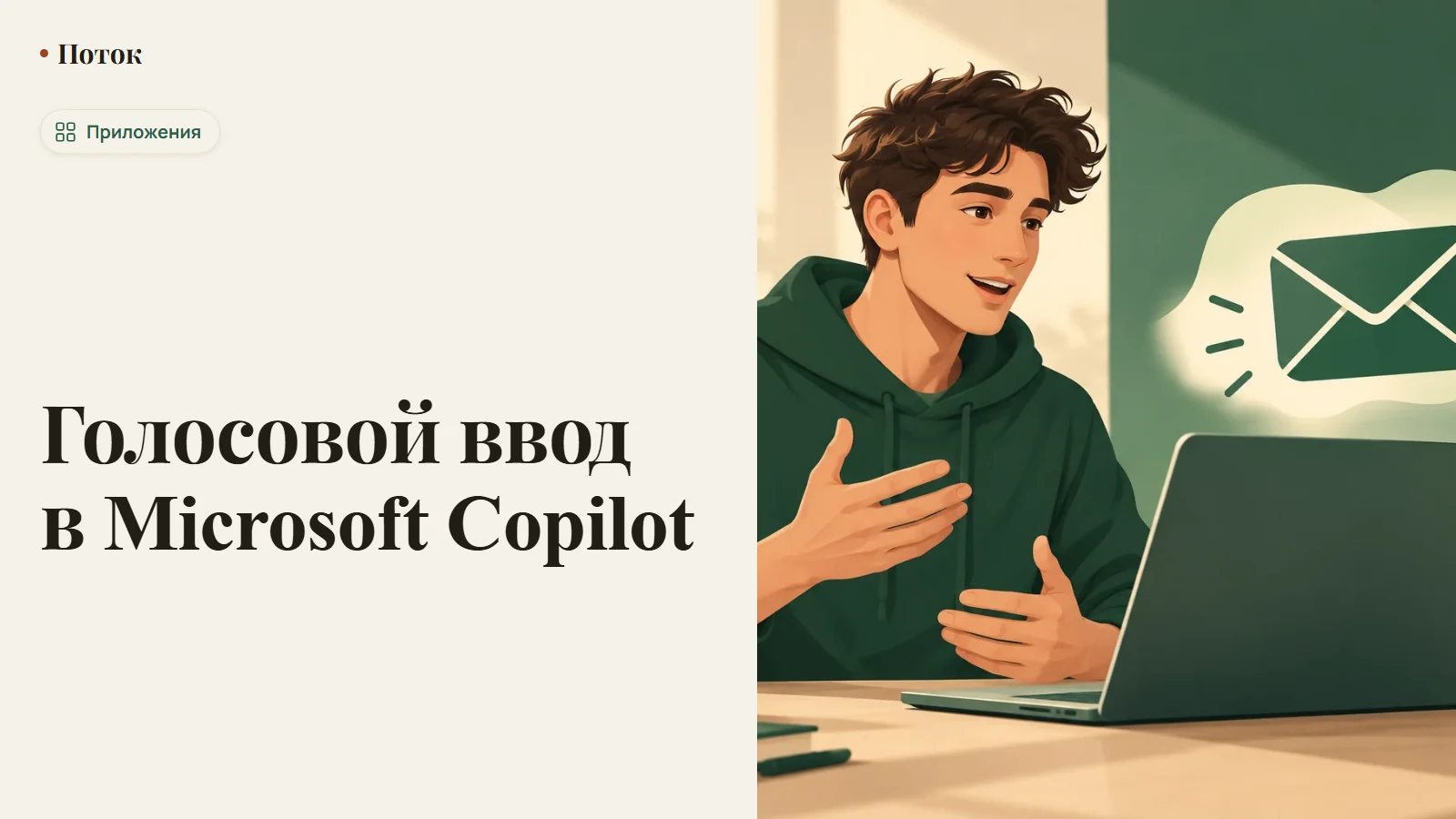 Голосовой ввод в Microsoft Copilot