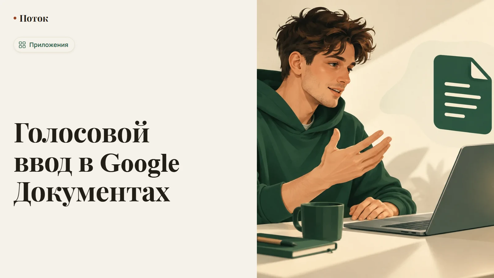 Голосовой ввод в Google Документах