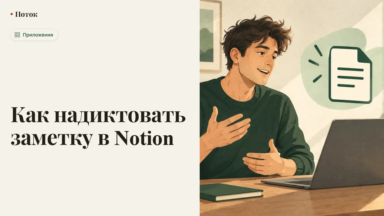 Как надиктовать заметку в Notion
