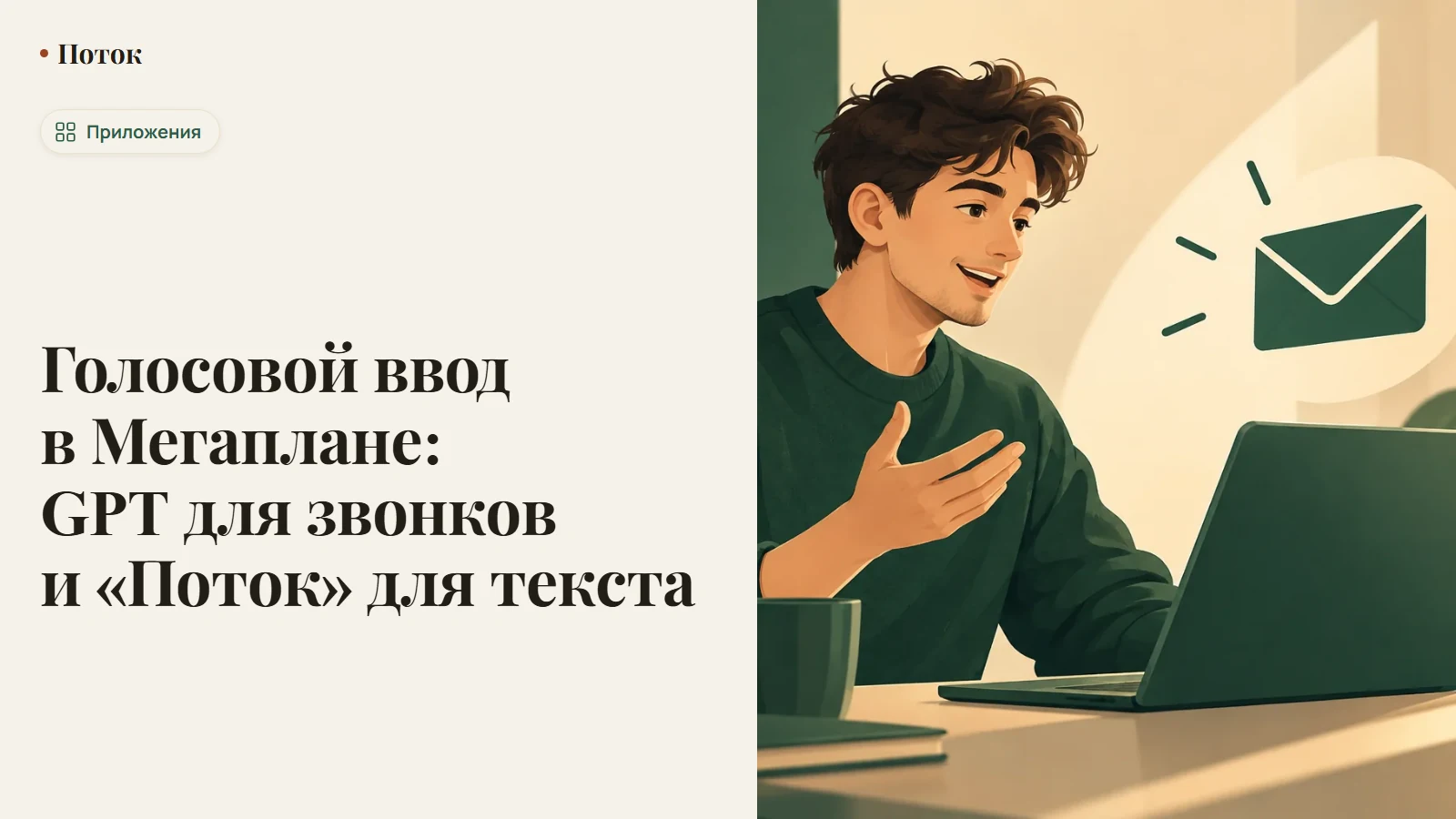 Голосовой ввод в Мегаплане: GPT для звонков и «Поток» для текста