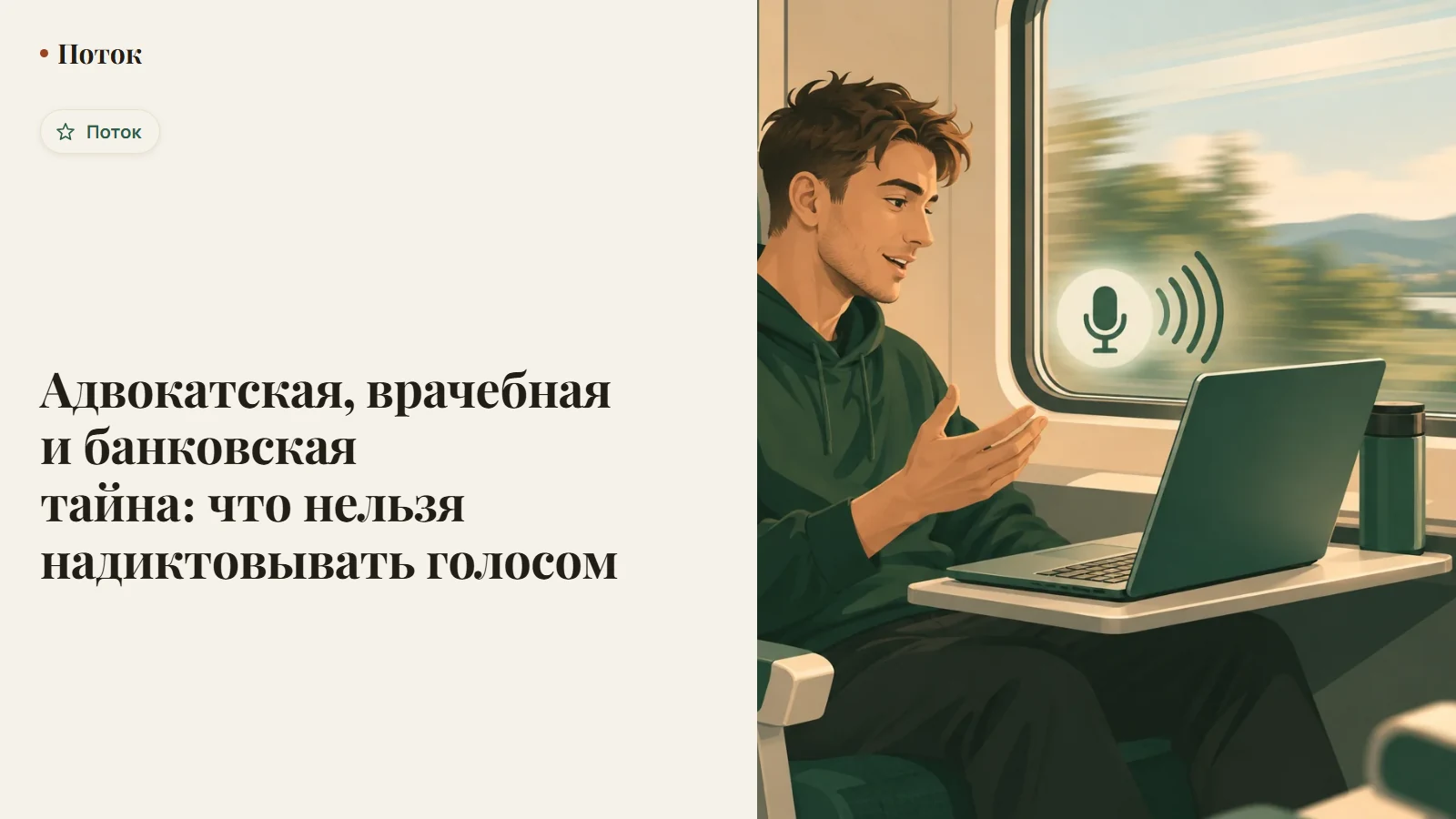 Замок поверх волновой дорожки голоса — символ тайны, защищённой законом, и голосового ввода