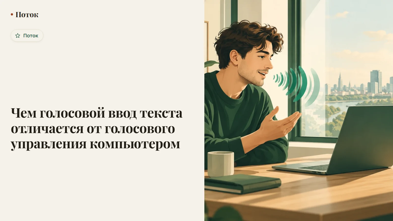 Чем голосовой ввод текста отличается от голосового управления компьютером
