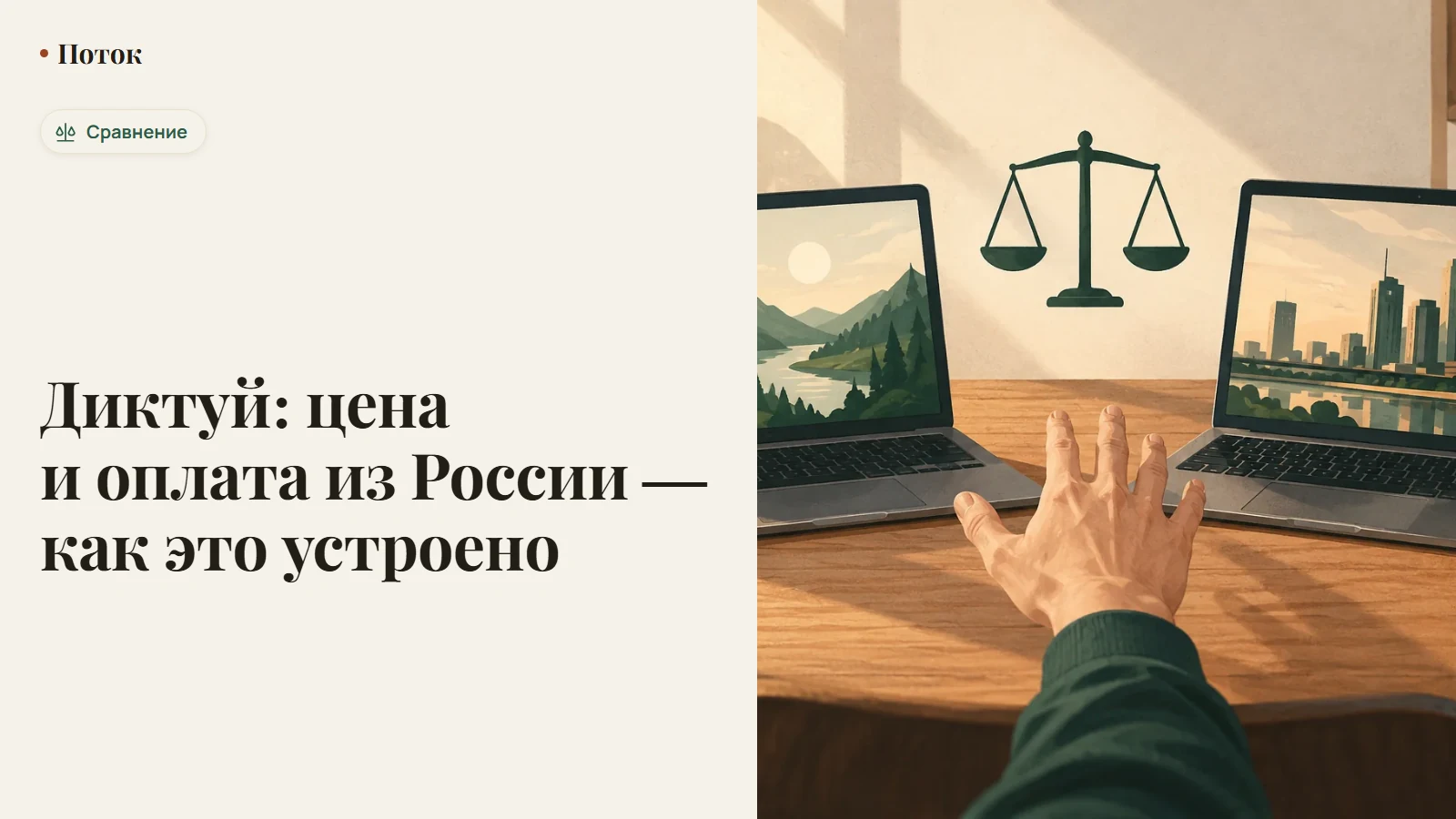 Диктуй: цена и оплата из России — экран выбора тарифа рядом со значком рублёвой карты