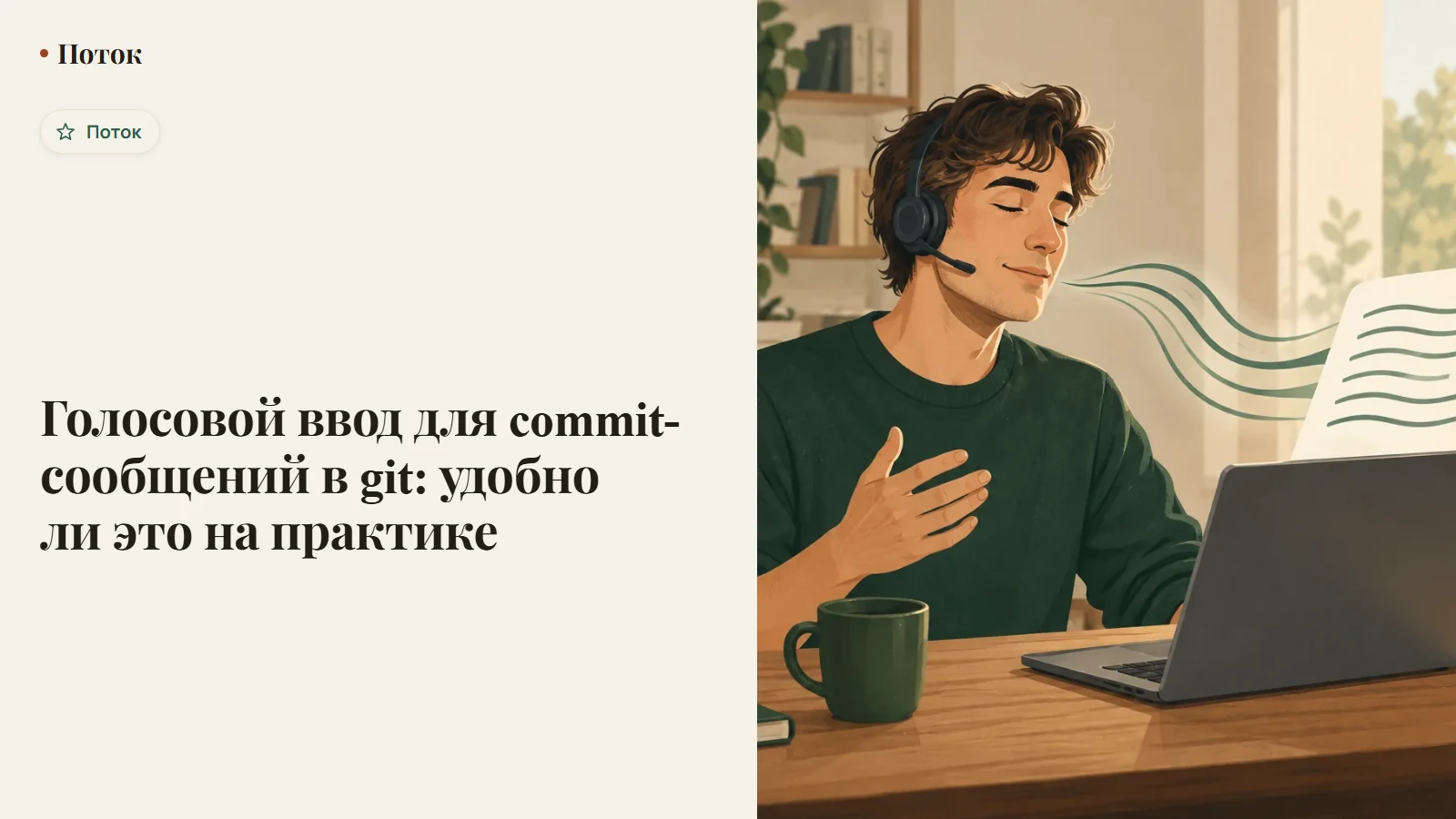 Голосовой ввод для commit-сообщений в git: удобно ли это на практике