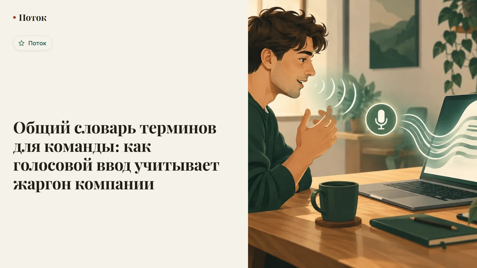 Общий словарь терминов для команды: как голосовой ввод учитывает жаргон компании
