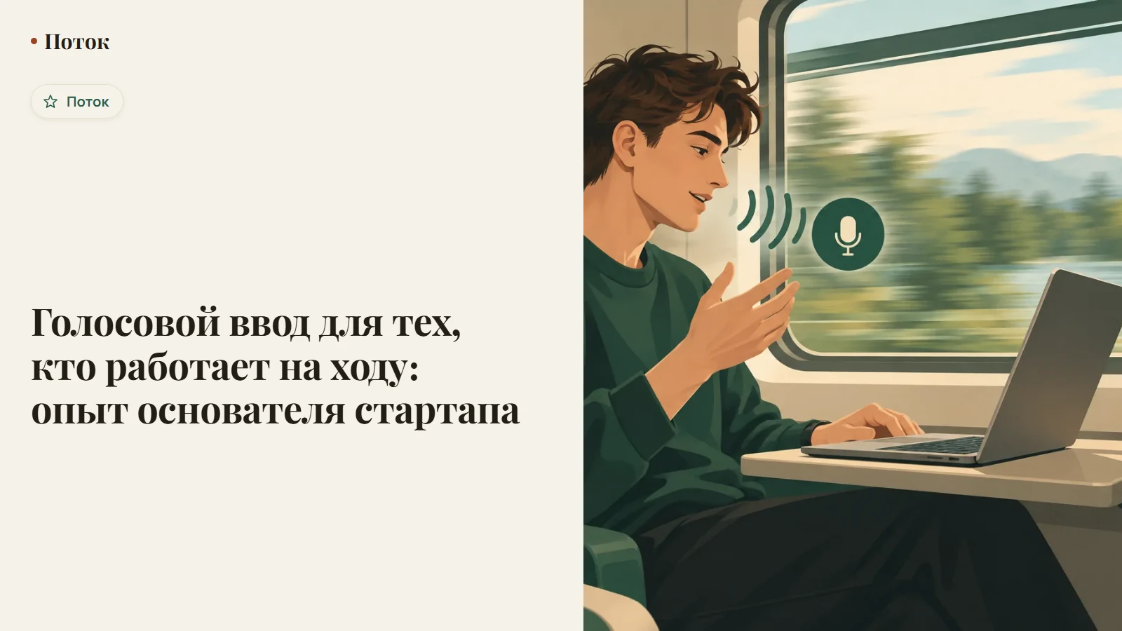 Голосовой ввод для тех, кто работает на ходу: опыт основателя стартапа