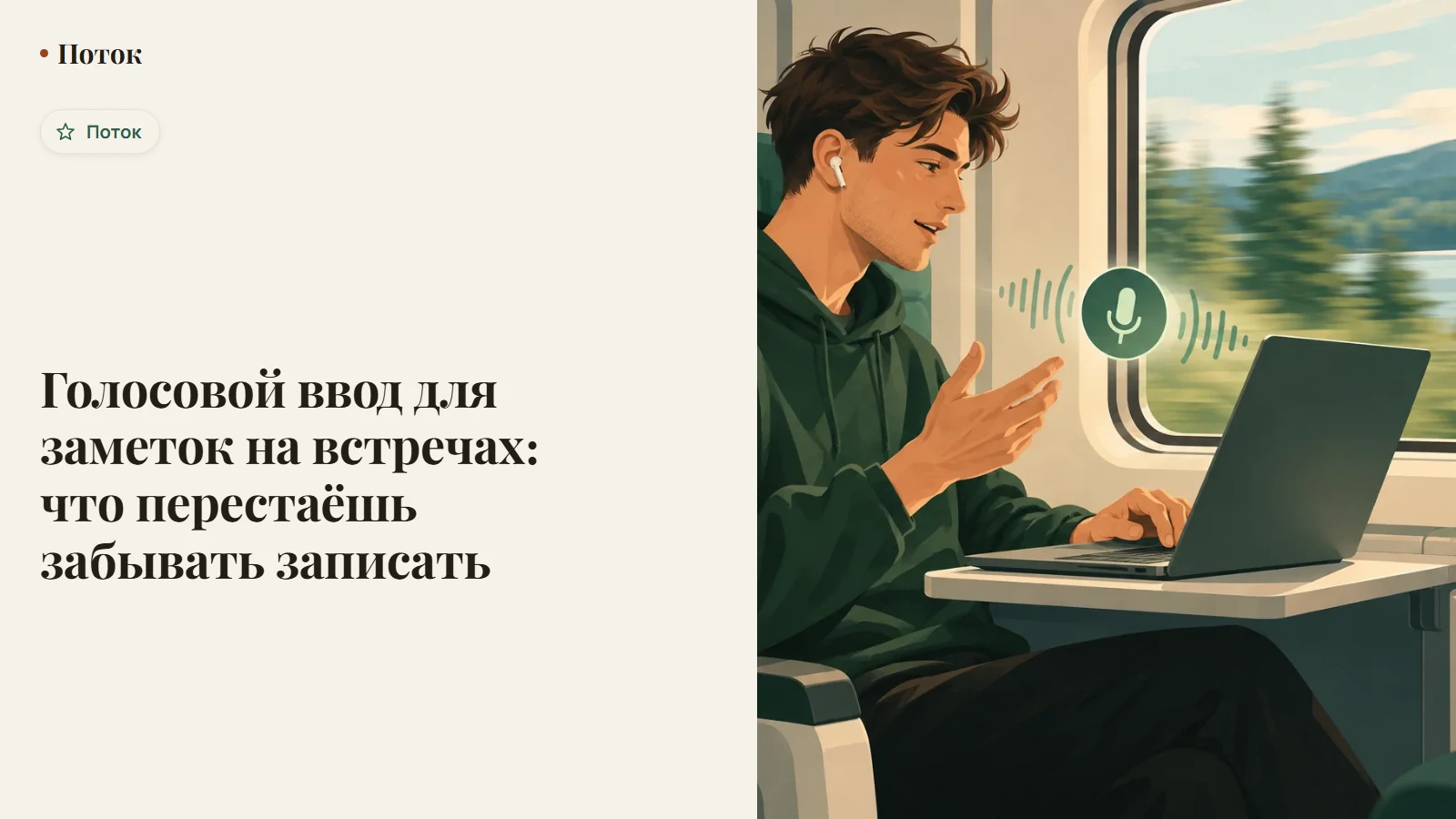 Голосовой ввод для заметок на встречах: что перестаёшь забывать записать