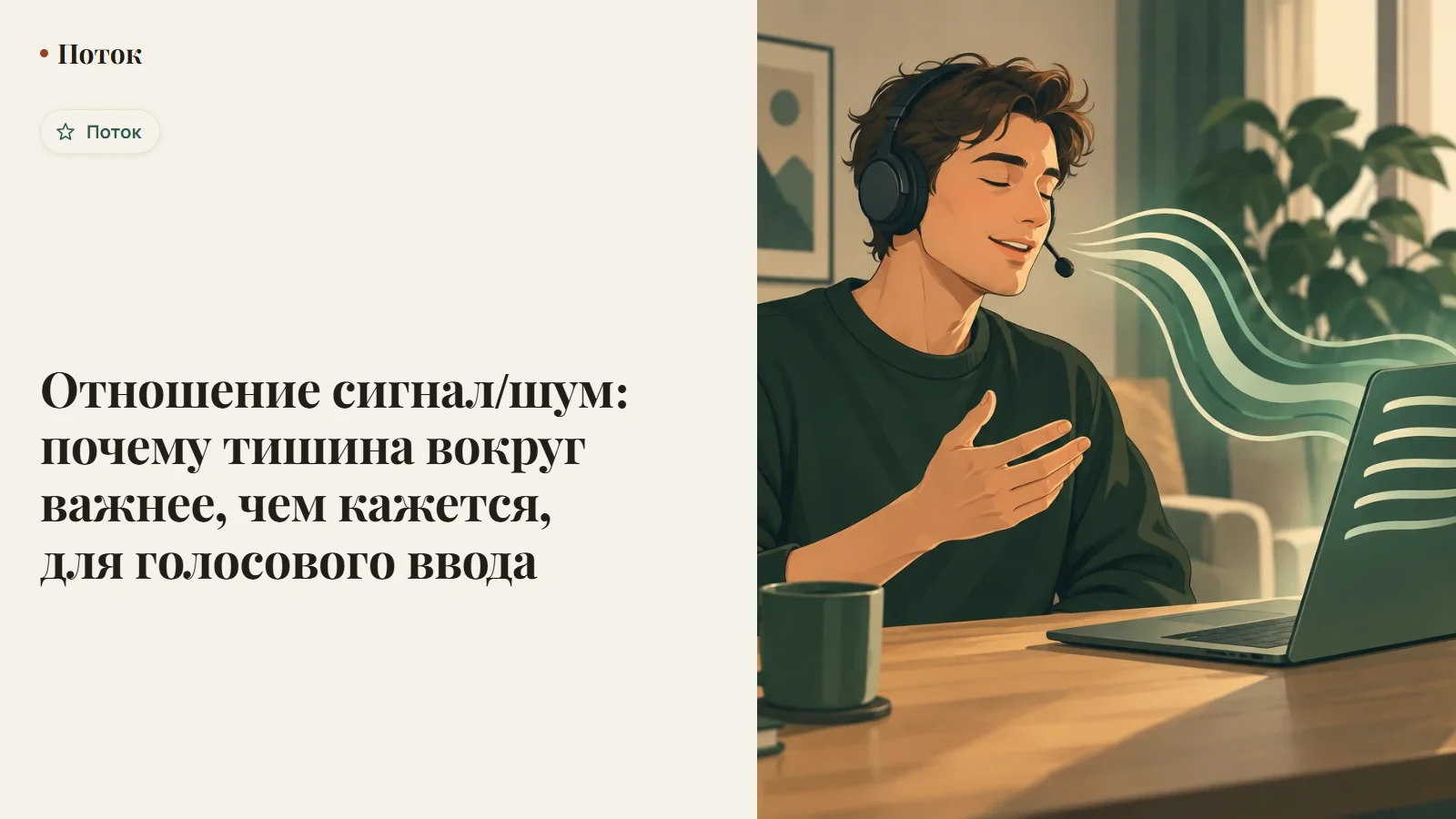 Отношение сигнал/шум: почему тишина вокруг важнее, чем кажется, для голосового ввода
