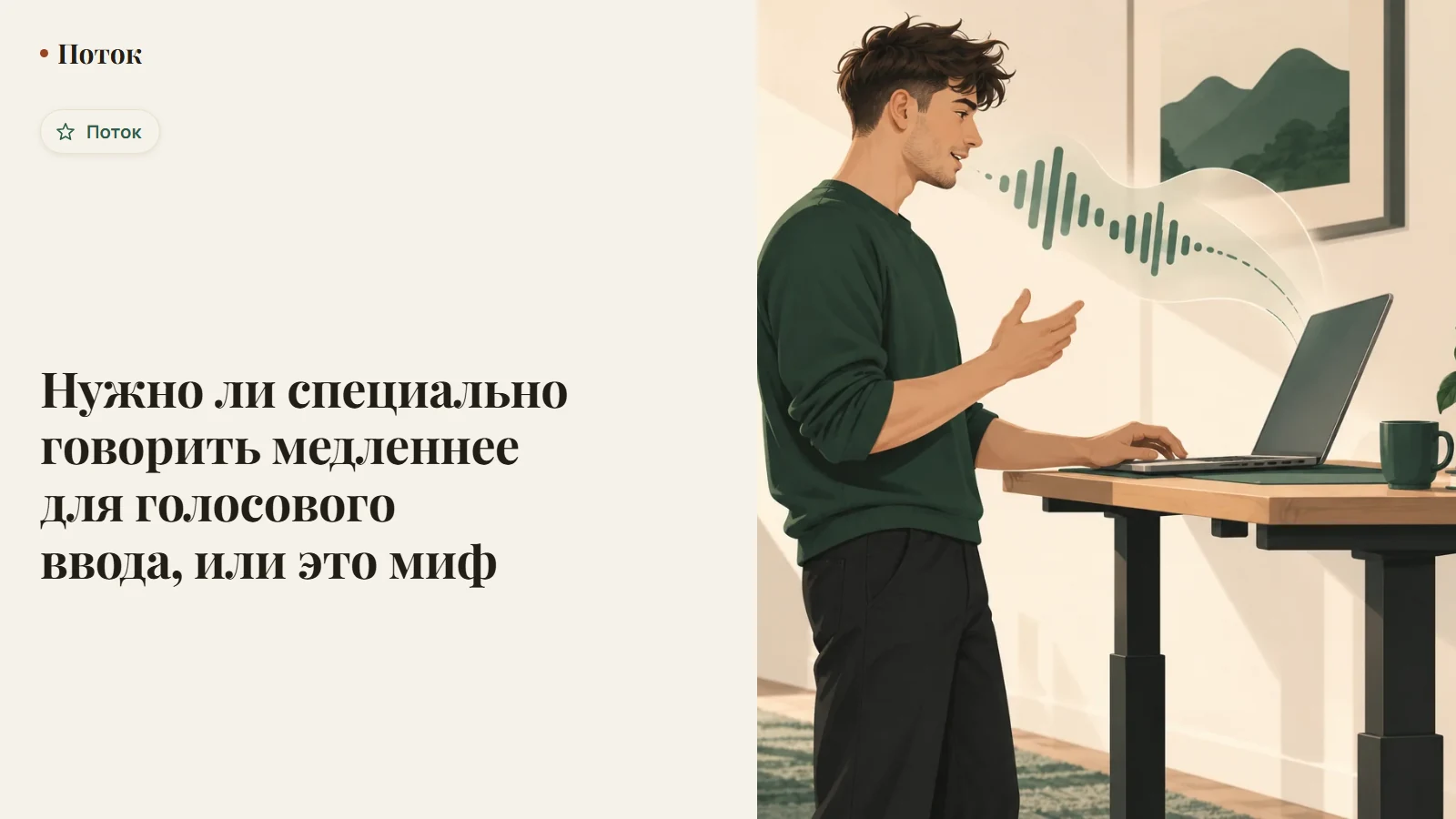 Нужно ли специально говорить медленнее для голосового ввода, или это миф