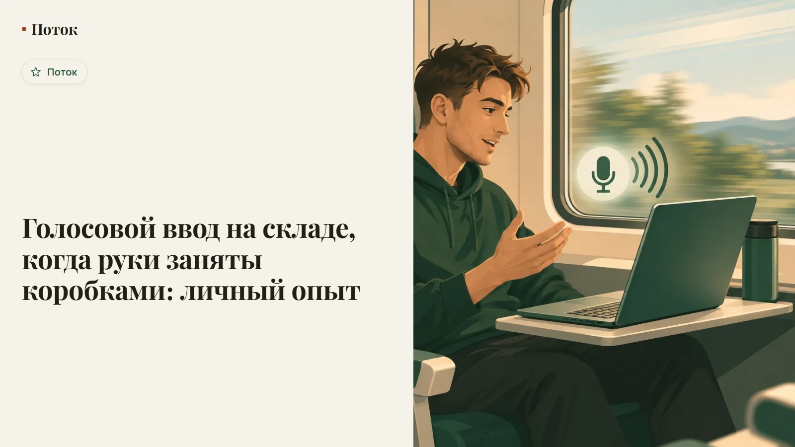 Голосовой ввод на складе, когда руки заняты коробками: личный опыт