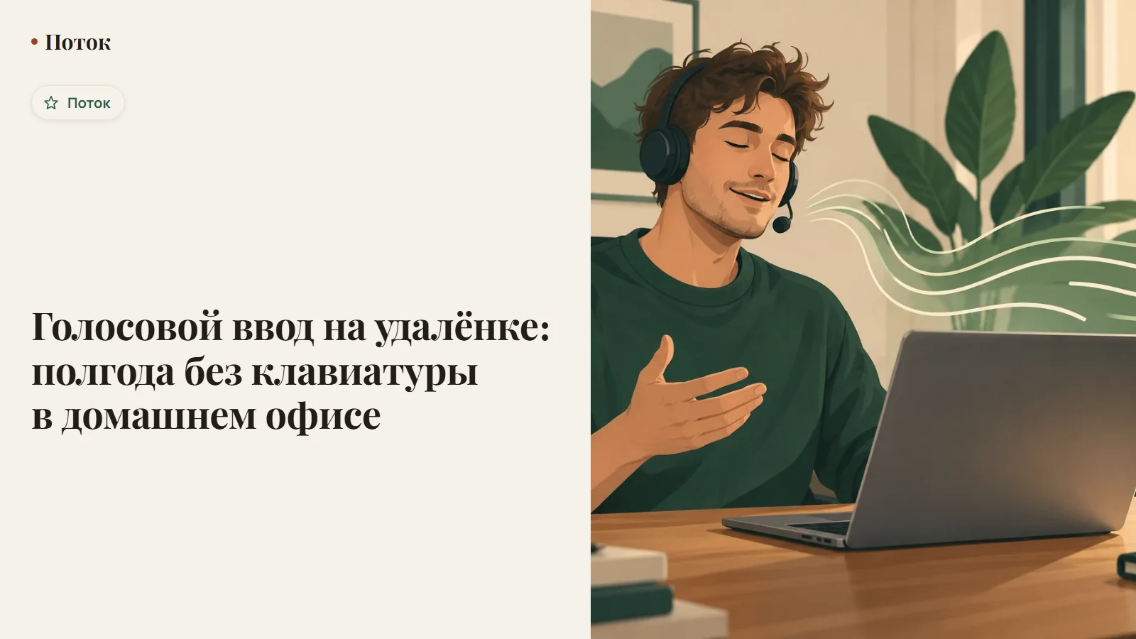 Голосовой ввод на удалёнке: полгода без клавиатуры в домашнем офисе