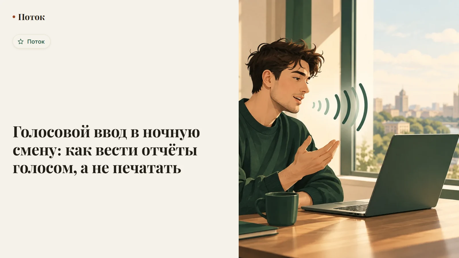Голосовой ввод в ночную смену: как вести отчёты голосом, а не печатать