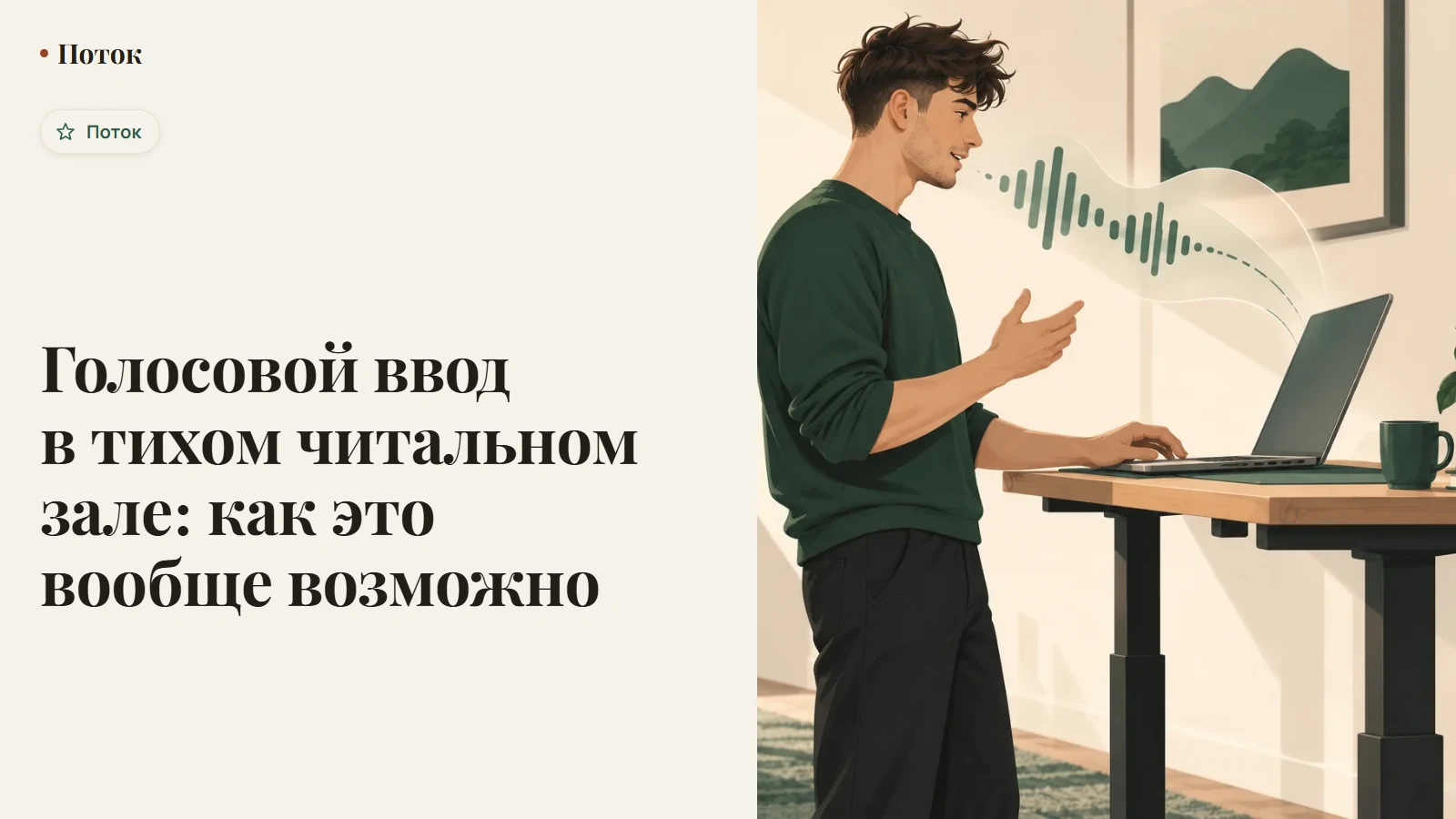 Голосовой ввод в тихом читальном зале: как это вообще возможно