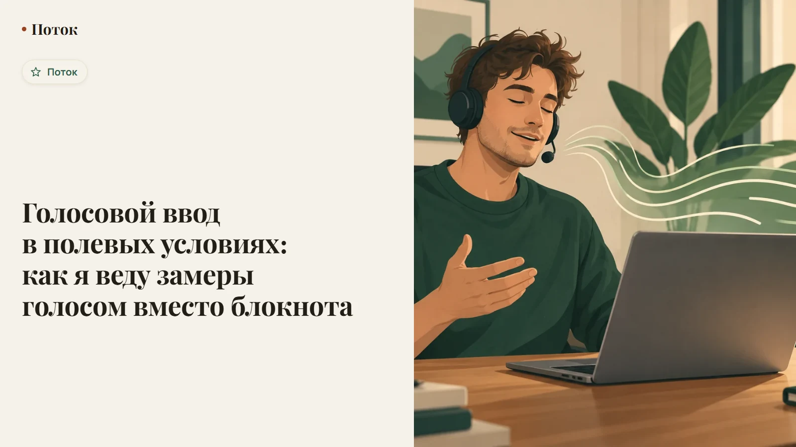 Голосовой ввод в полевых условиях: как я веду замеры голосом вместо блокнота