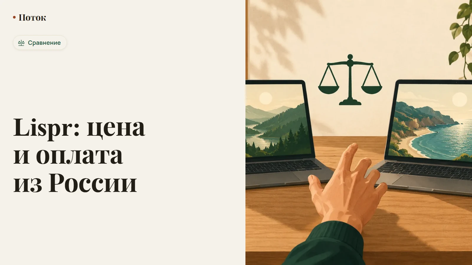 Тарифы Lispr: экран с выбором плана и способом оплаты