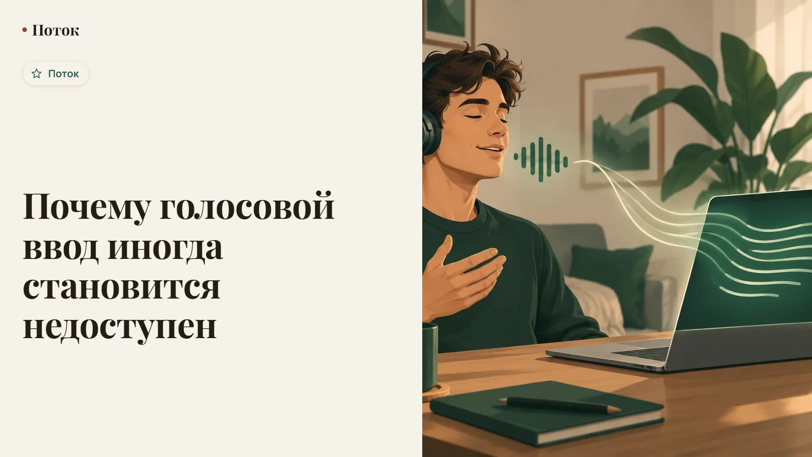 Почему голосовой ввод иногда становится недоступен