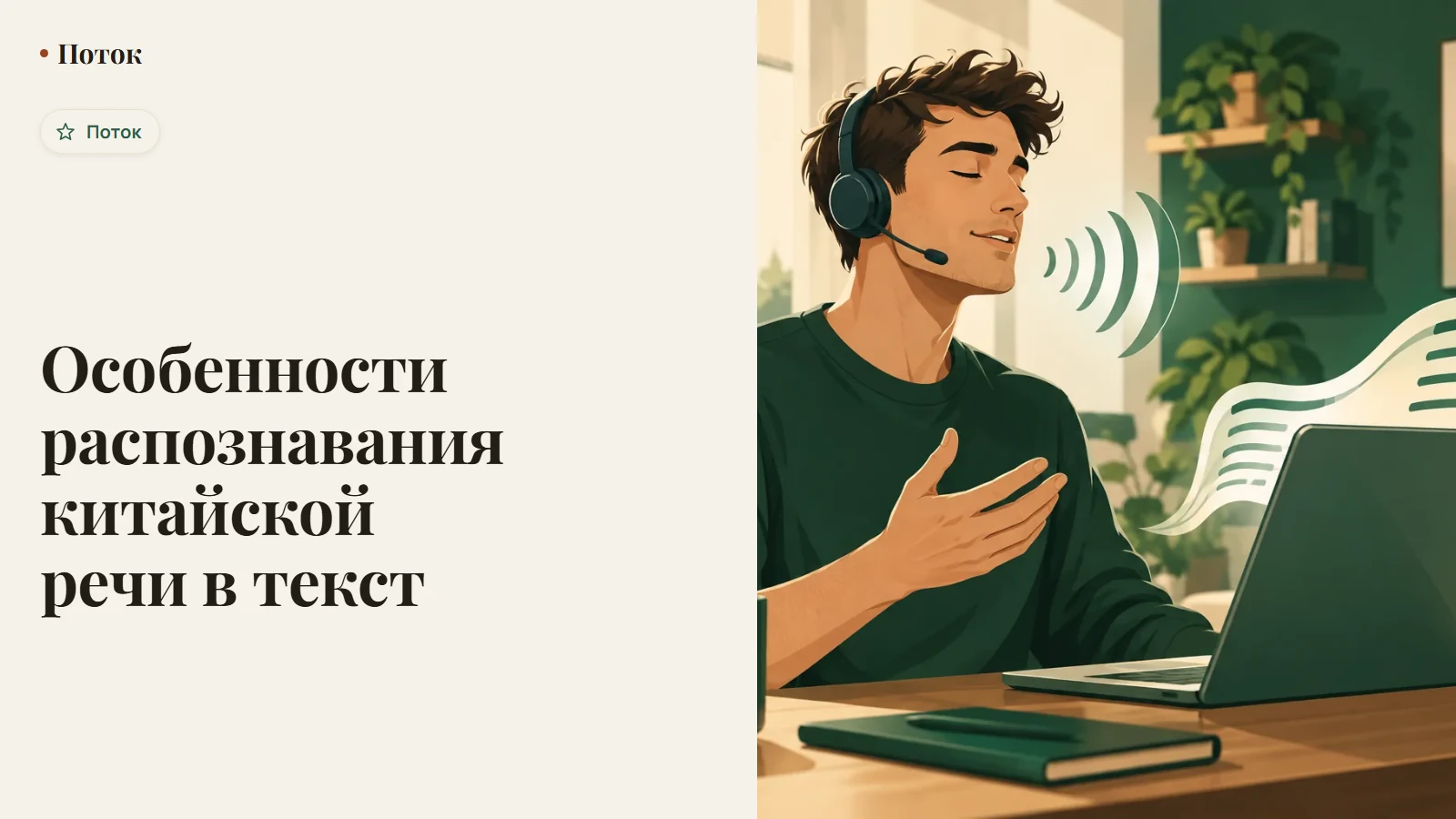 Особенности распознавания китайской речи в текст