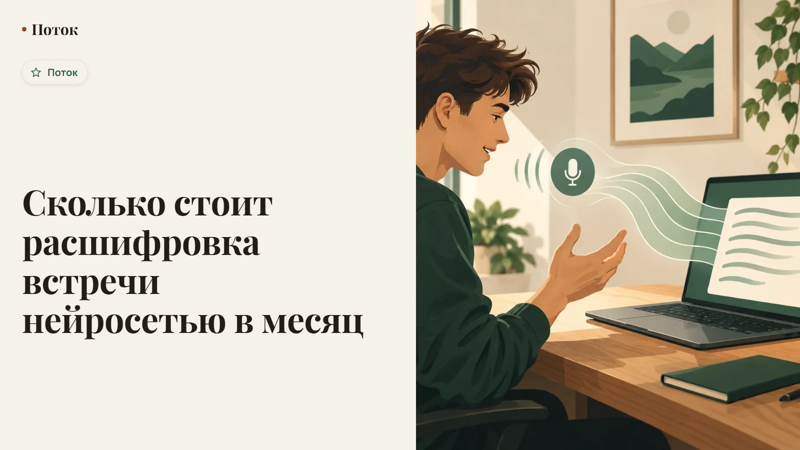 Сколько стоит расшифровка встречи нейросетью в месяц