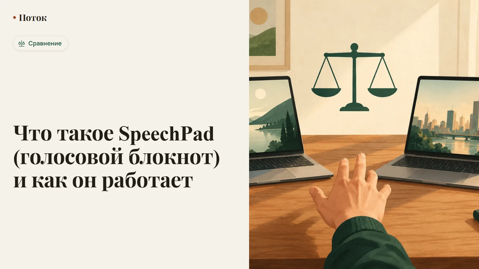 SpeechPad: окно голосового блокнота в браузере с распознанным текстом