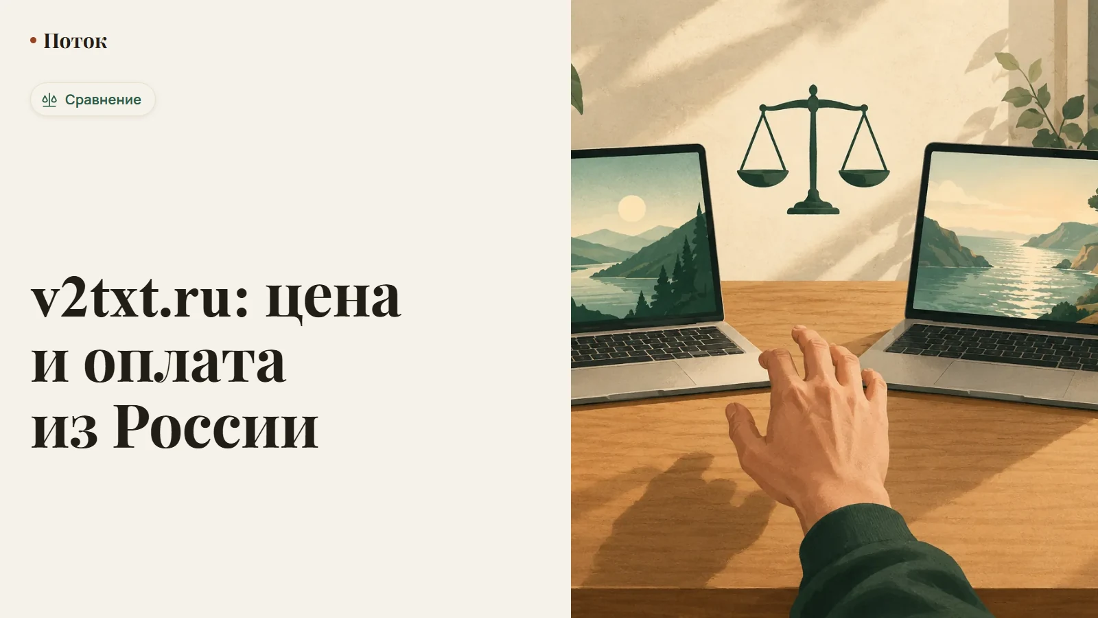Экран тарифов v2txt.ru с отметкой временной бесплатной акции на Pro