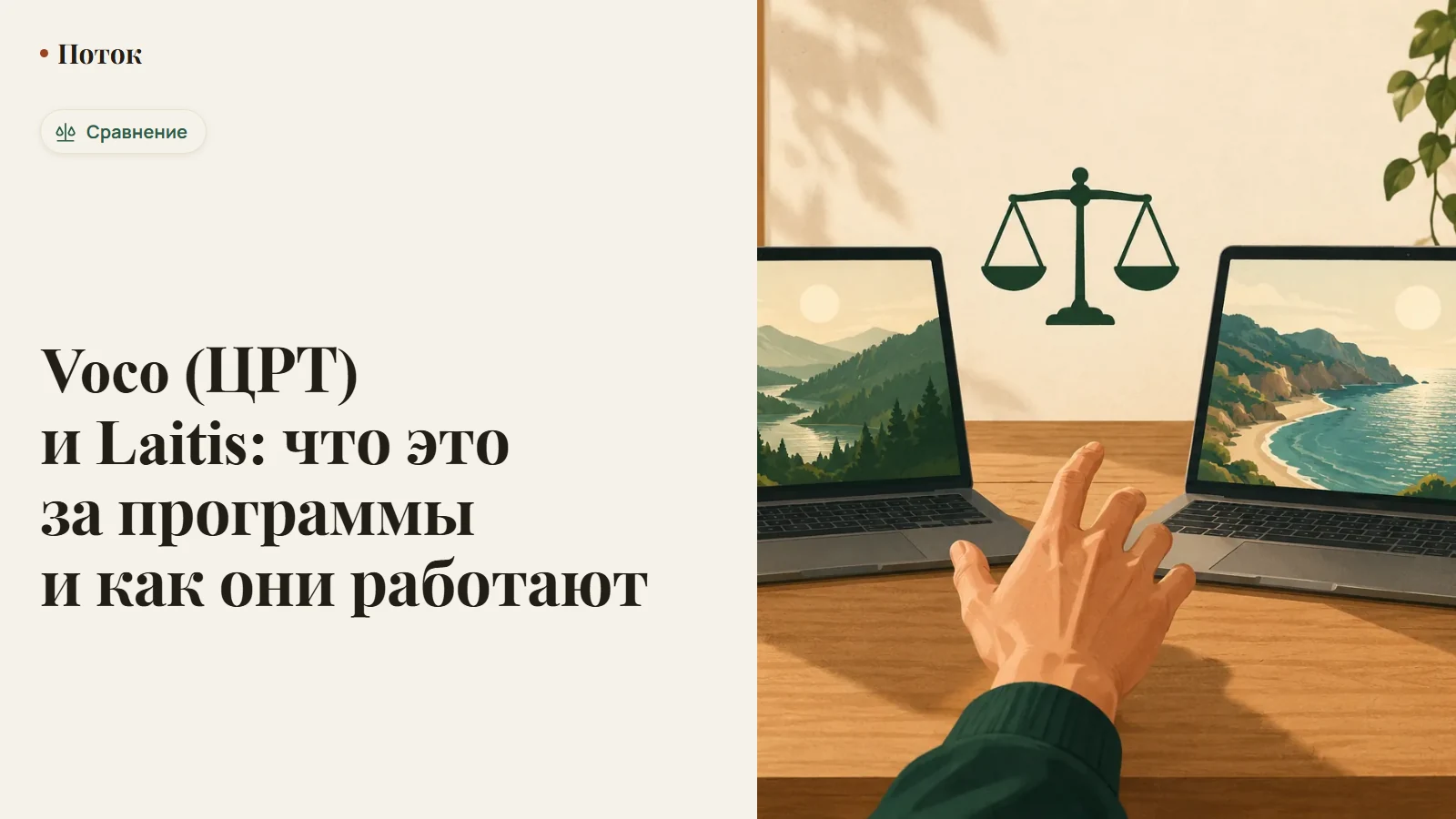 Два окна программ голосового ввода для Windows — Voco и Laitis — рядом на экране компьютера