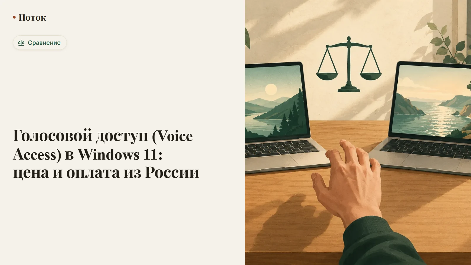 Голосовой доступ Windows 11 — значок микрофона рядом с панелью голосовых команд управления