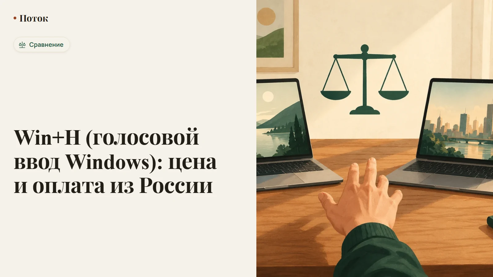 Win+H: бесплатный значок Windows против ценника, перечёркнутого крестом