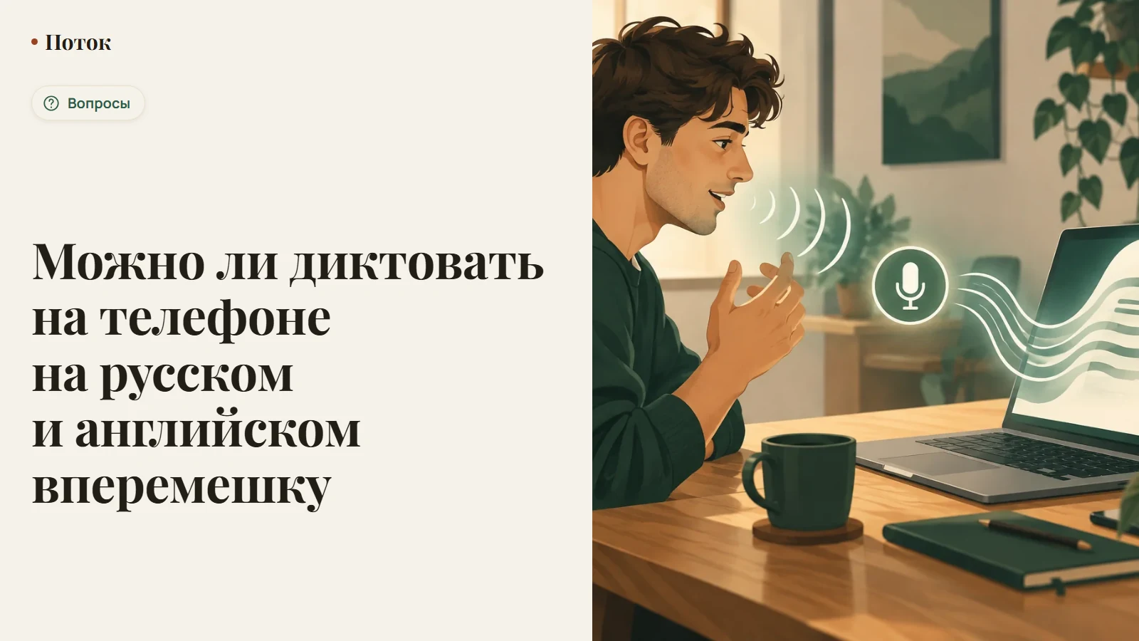 Можно ли диктовать на телефоне на русском и английском вперемешку