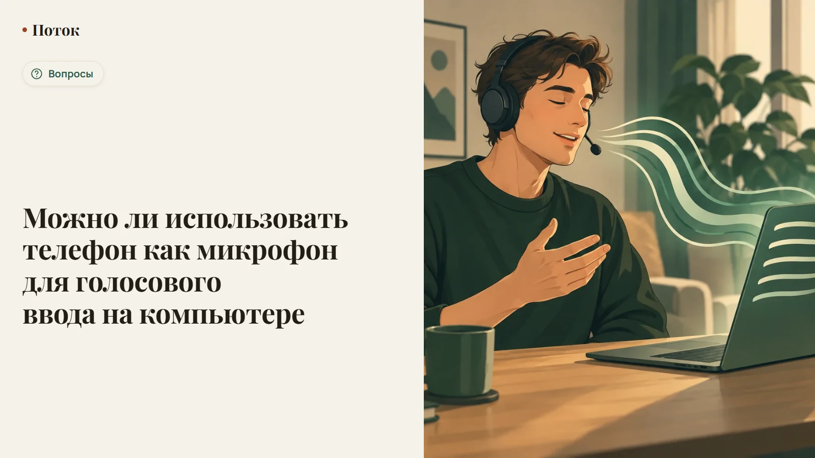 Можно ли использовать телефон как микрофон для голосового ввода на компьютере