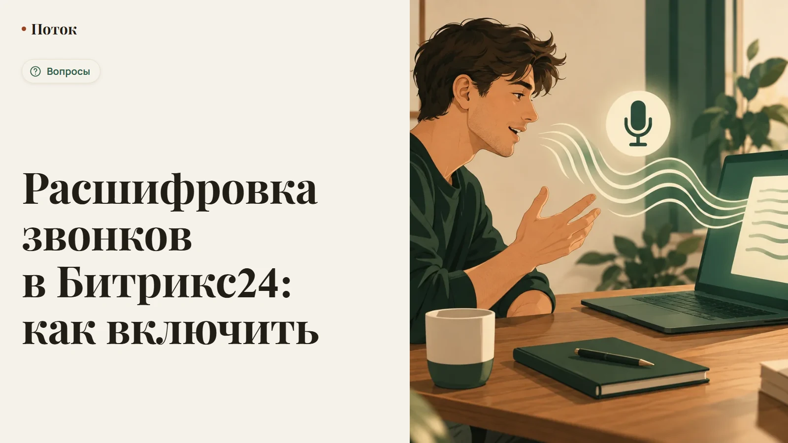 Расшифровка звонков в Битрикс24: как включить