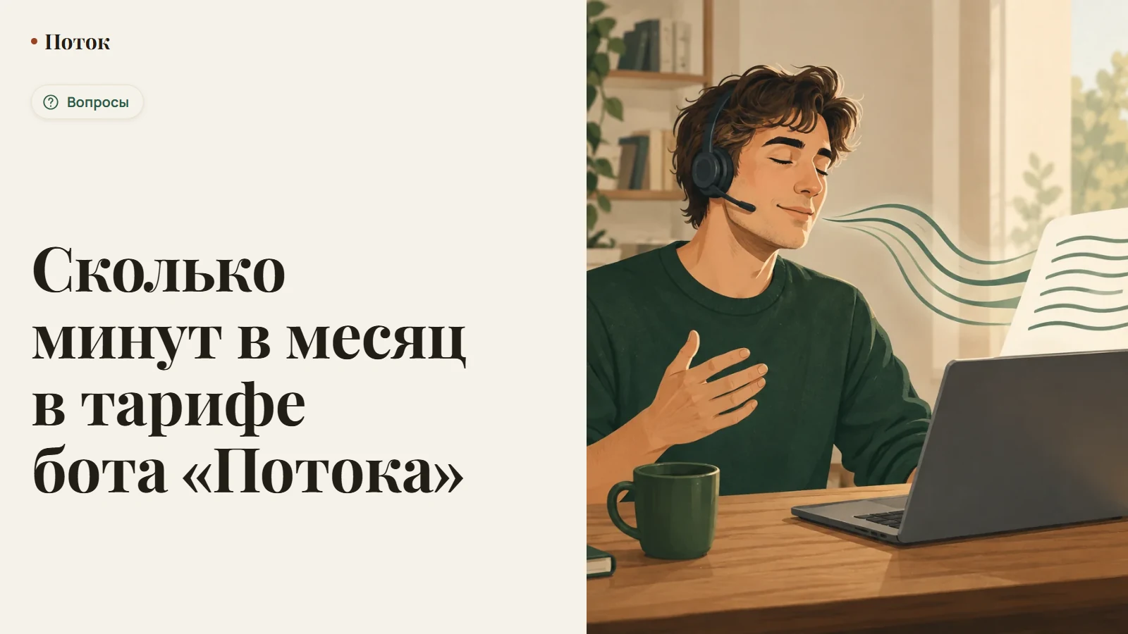 Сколько минут в месяц в тарифе бота «Потока»