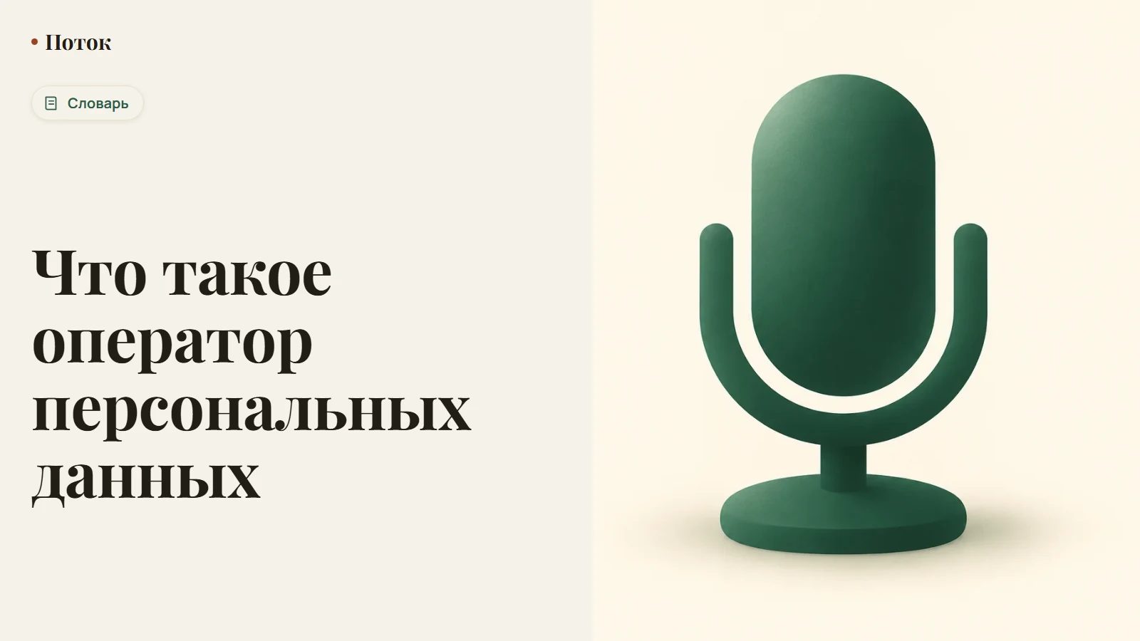 Что такое оператор персональных данных