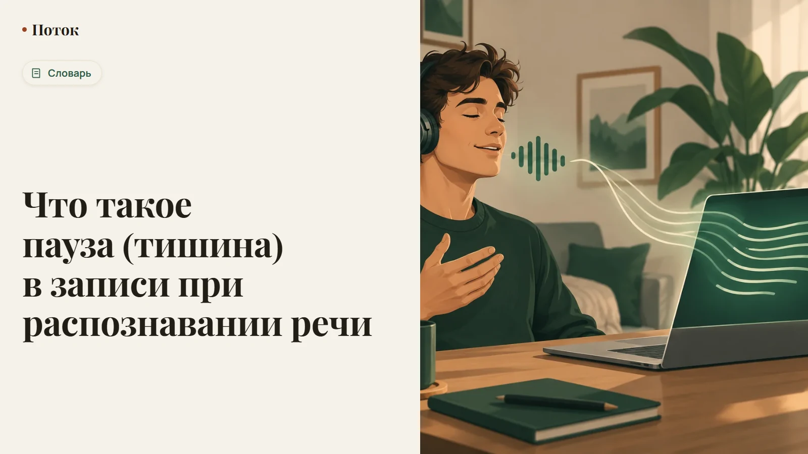 Что такое пауза (тишина) в записи при распознавании речи